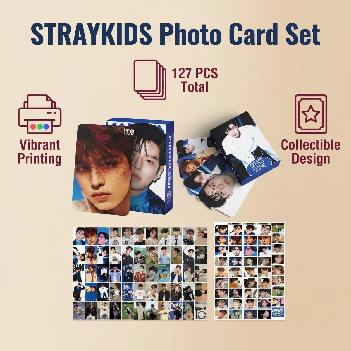 

127 шт. KPOP Skzoo Group Image SEUNGMIN Фотокарточки LOMO-карточки для ежедневного использования, украшения комнаты, фан-активностей, подарки для фанатов Stray Kids