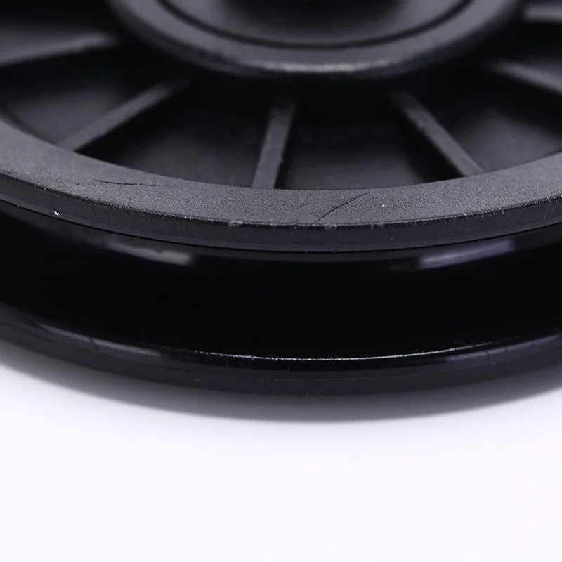 1Pc 105mm ABS Material Black Bearing Pulley Wheel Cable Gym Equipment Part Wearproof