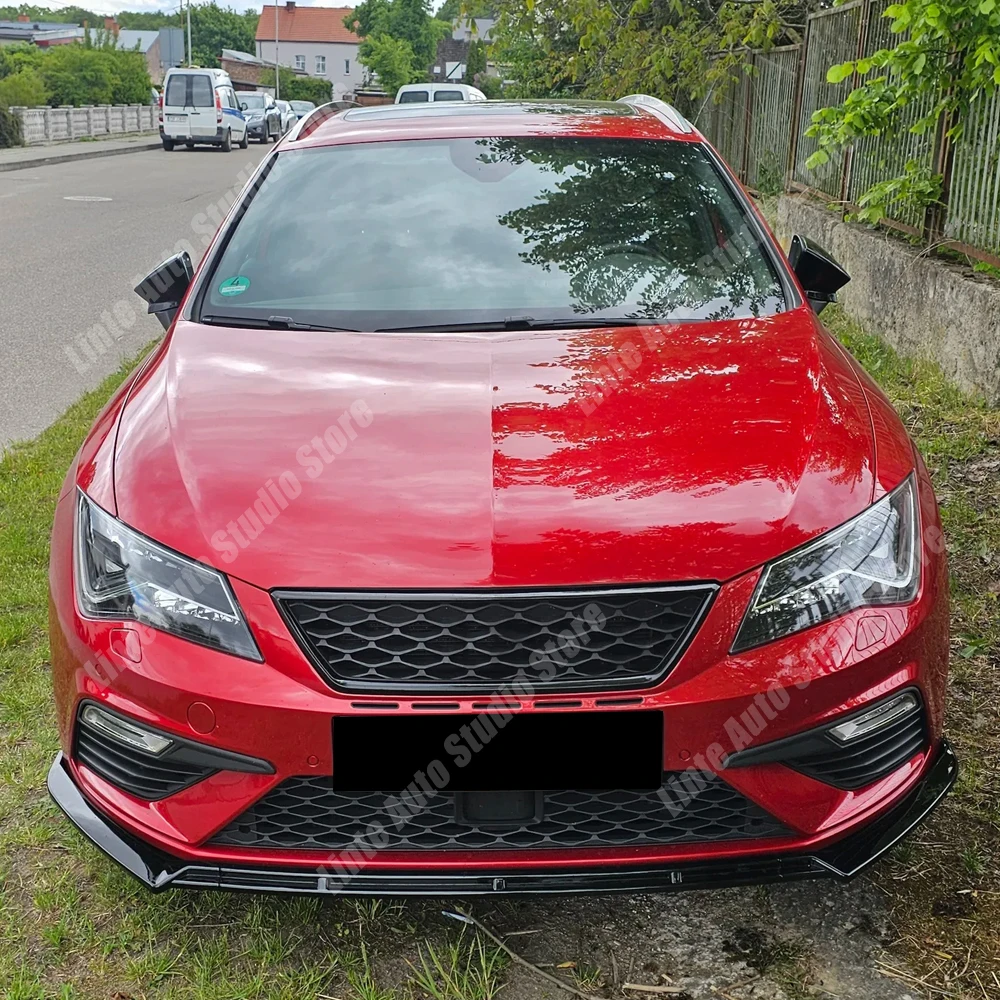 Image of Frontstoßstangen-Diffusorlippen-Spoiler-Splitter-Exterieur-Kit, modifiziert für Seat Leon MK3.5 Cupra FR Standard 2017 2018 2019
