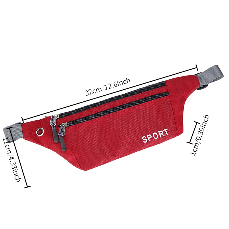 

New waist bag ultra thin multifunctional running waist bag sports outdoor diamond lattice travel personal