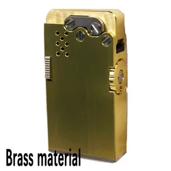 New Pure Handmade Titanium Alloy Material Brass Mechanical Automatic Ignition Kerosene Lighter Gift Box