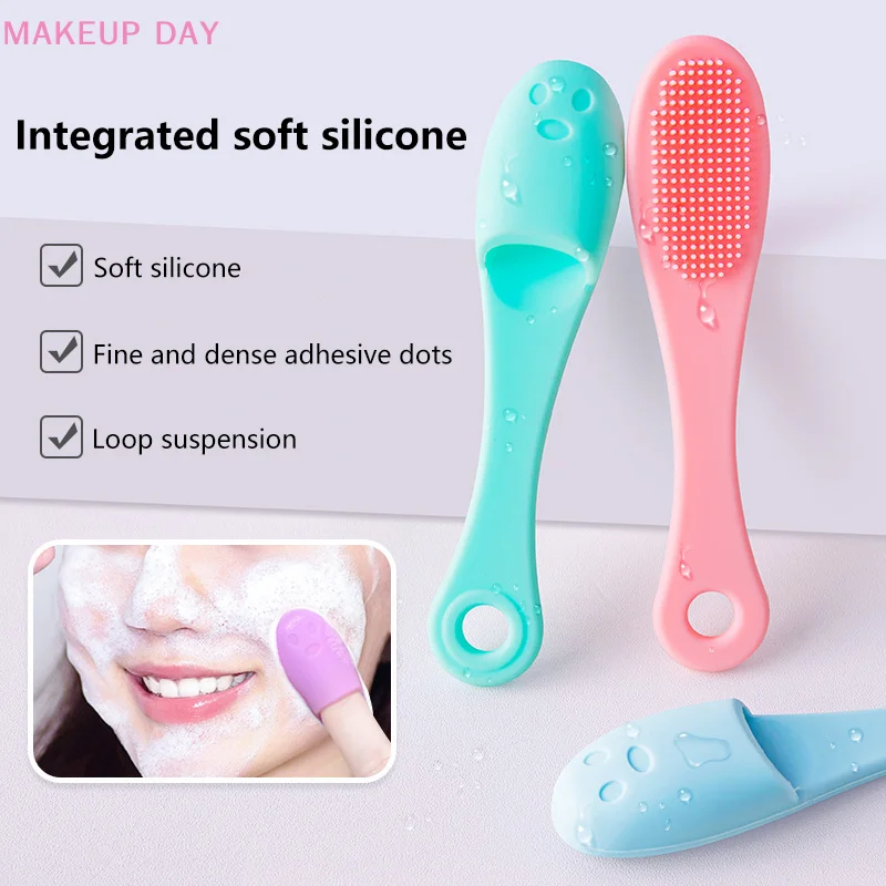 Silicone Nose Brush Facial Pore Cleaner Portable Blackhead Double-sided Massage Brushes Beauty Cleaning Tool Facial Nasal Scrub