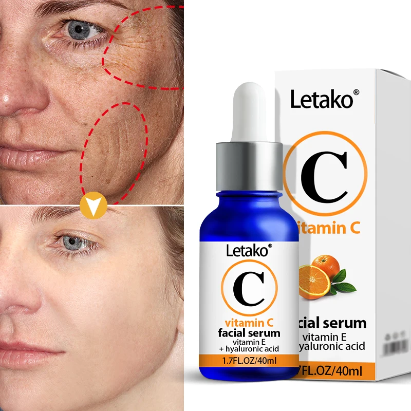 

Vitamin C facial serum anti-aging Reduce fine lines, hyaluronic acid skin care products