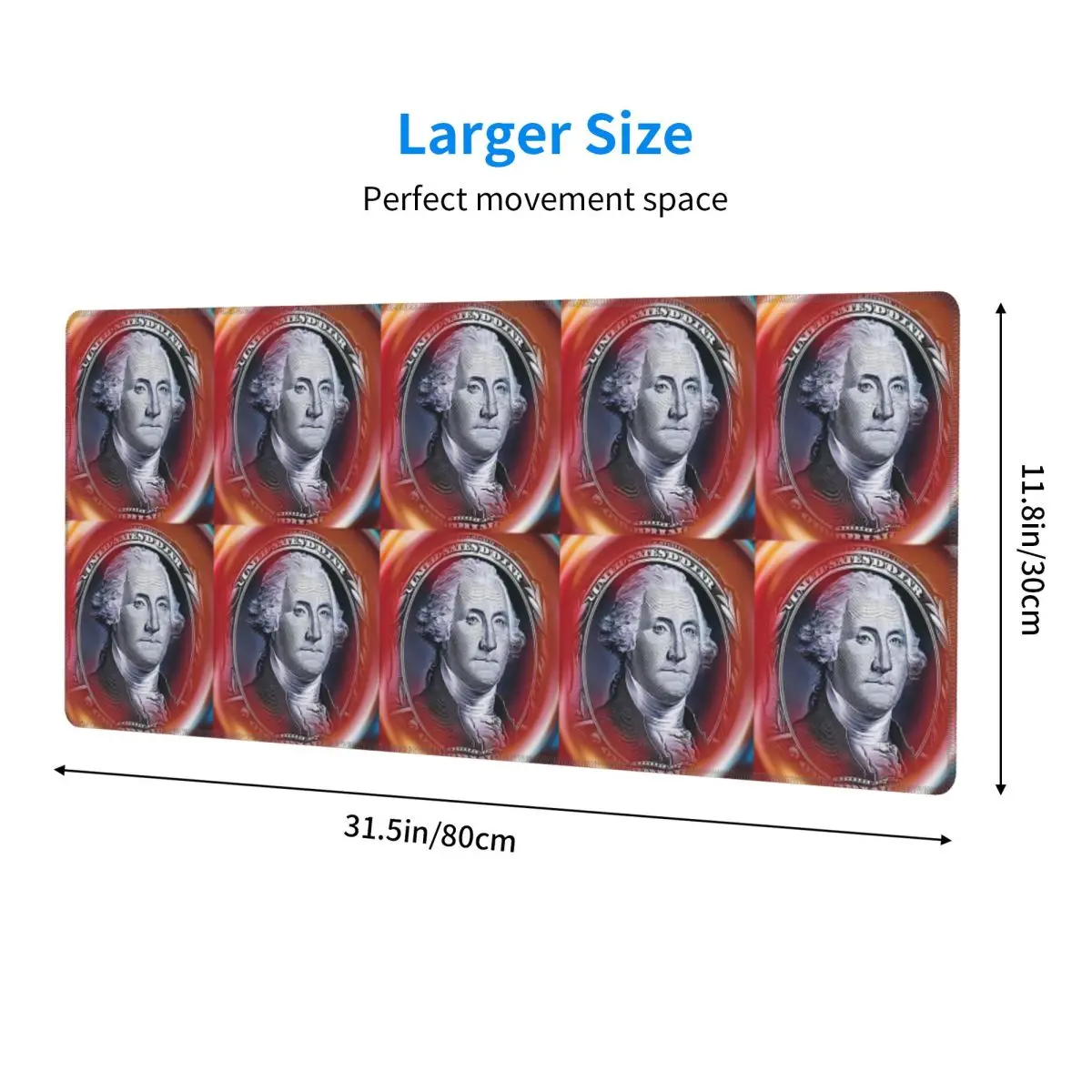 Large Mouse Pad George Washington And Abraham Lincoln Gamer PC Laptop Mats Keyboard Carpet Computer Gaming Office Desk Mat