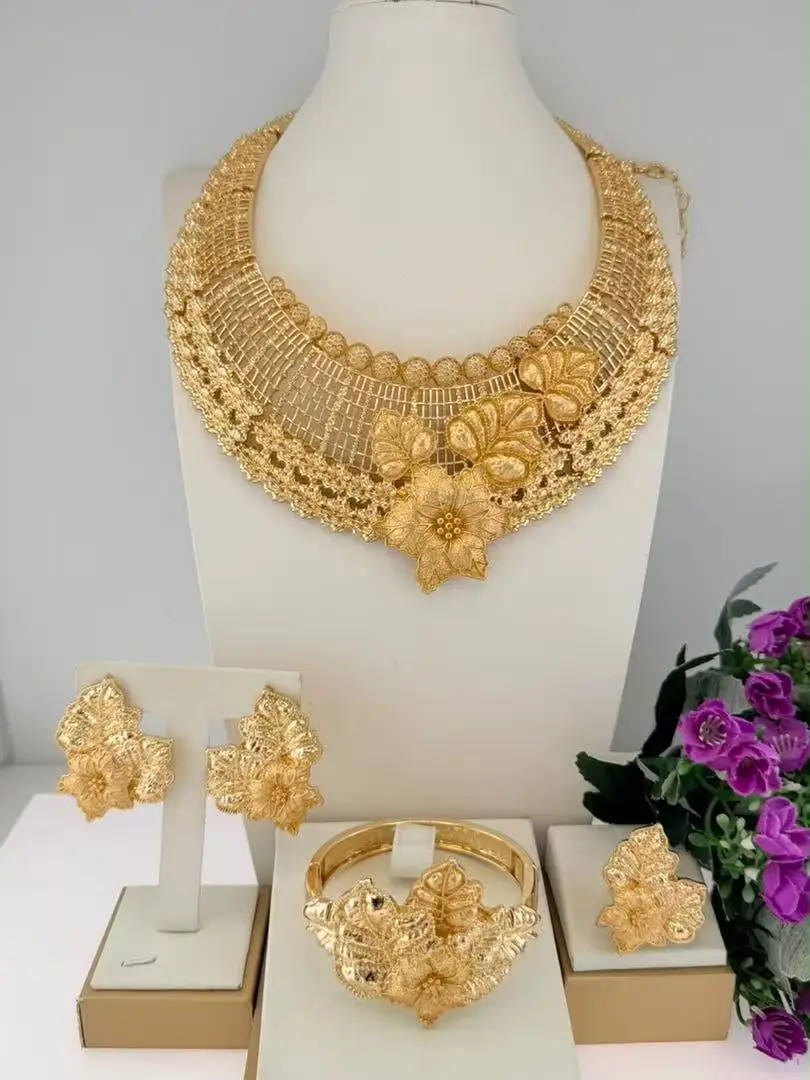conjunto-de-joyeria-de-lujo-para-novias-africanas-de-dubai-4-piezas-collar-gargantilla-con-diseno-de-flores-y-hojas-caladas-pendientes-brazalete-y-anillo-joyeria-para-fiestas-de-boda-para-mujer
