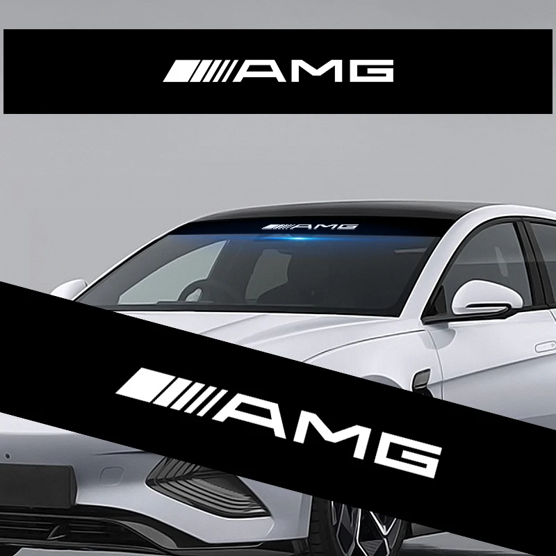 Car Front Windshield Stickers Front and Rear Decorative Decals Sticker For Mercedes Benz A B C R G Class AMG W211 W204 W210 W251