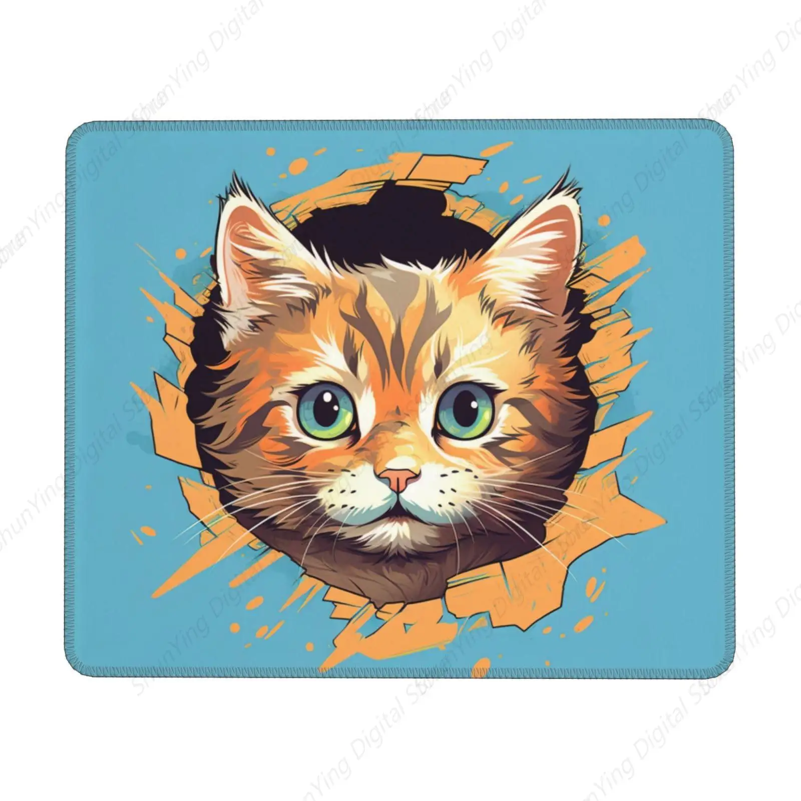 

Cute Cat Mouse Pad Non Slip Rubber Base Gaming Mouse Pad For Men And Women Laptops Office Mouse Pad 18*22cm