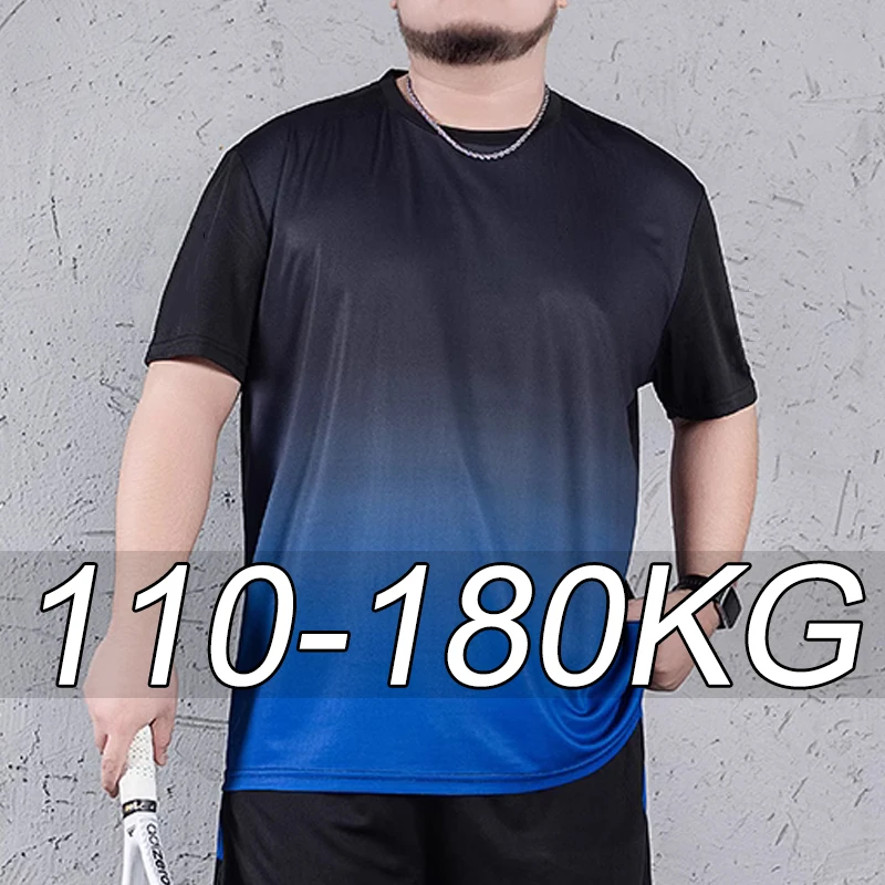 

Plus Size Mens T Shirts Large Size Short-sleeved Round Neck T-shirt Outdoor Loose Casual Cool Top Gym Clothing Men