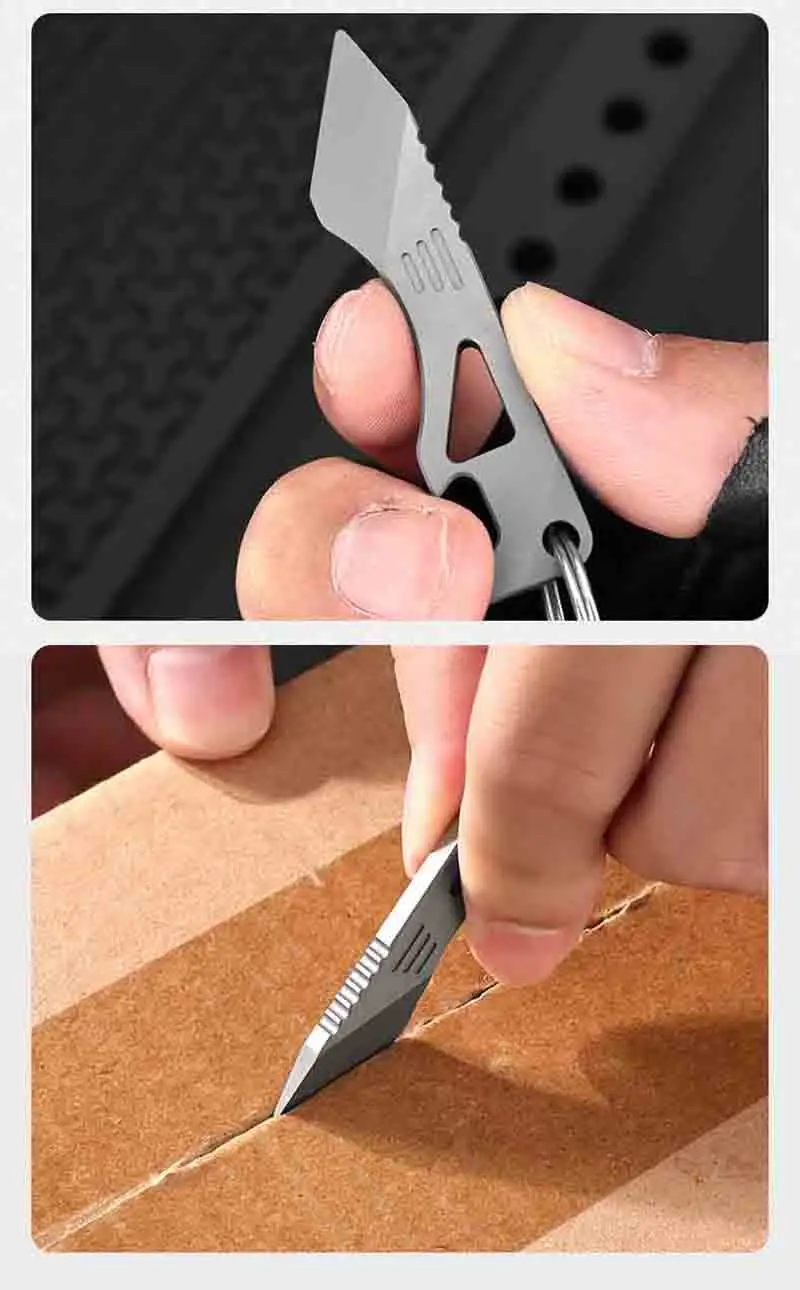 60mm Mini Titan-Brecheisen Schlüsselanhänger EDC Multifunktions-Öffner Gadget Schlüsselanhänger Hebelwerkzeug Flaschenöffner – Detail 15