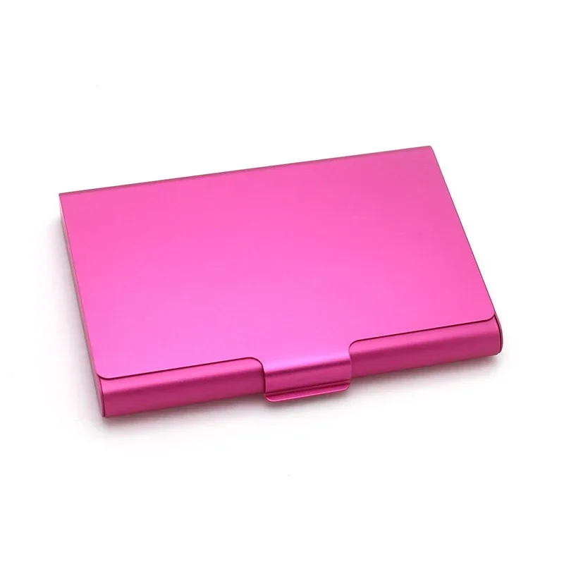 Aluminum Alloy Smooth Business Card Holder Case Solid Color Thickness Name ID Card Holder Credit Card Case Aluminum Box