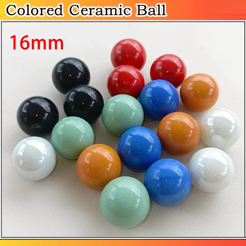 16mm Colored Ceramic Ball Solid Color Glass Balls Crystal Ball Transparent Decoration Fish Tank Balls DIY  Accessories 12~180pcs
