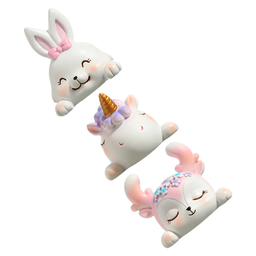 

3 Pcs Message Folder Photo Clips Table Number Holder Resin Memo Cute Desk Accessories Reusable Home Banquet