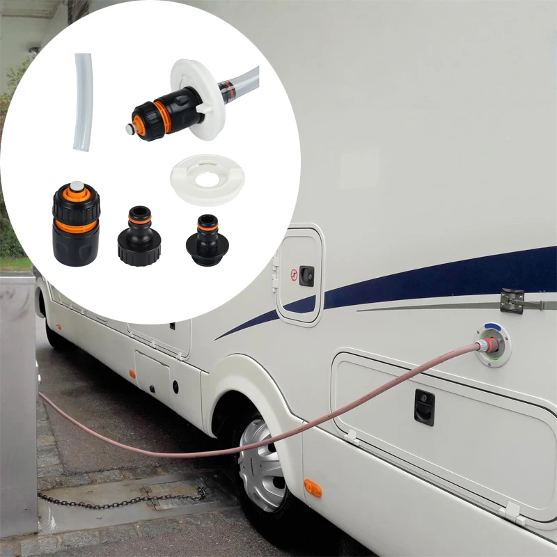 1Set Caravan Wasser Tank Abdeckung Wasser Einlass Adapter Mit Wasser Rohr Joint Hohe Qualität RV Wasser Tank Kappe Füllung zubehör