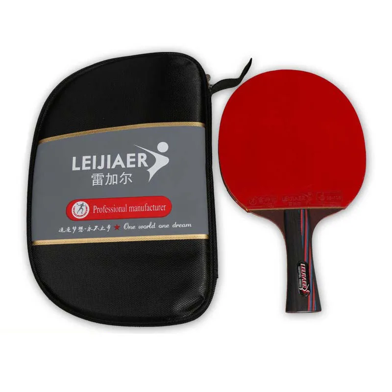 

Training Table Tennis Racket with Storage Bag Sports Competition Professional Table Tennis Racket Horizontal / Straight Grip