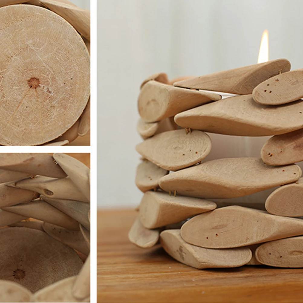 

Wooden Holders Round Wood Holder For Home Decor Tea Light Stand Table Decoration Wedding Party Gift