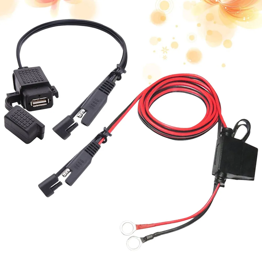 

Зарядное устройство SAE-USB для мотоцикла, совместимое с 12-24В, USB-интерфейс для смартфонов и планшетов