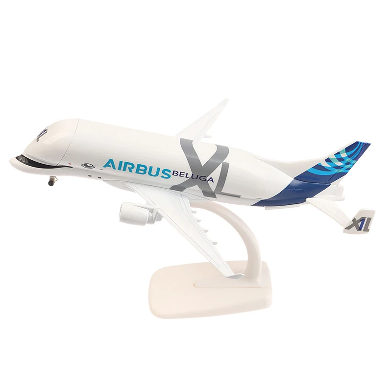 نموذج لعبة الطائرة، 20 سم الحوت الأبيض A300-600 نقل Beluga في صب السبائك
