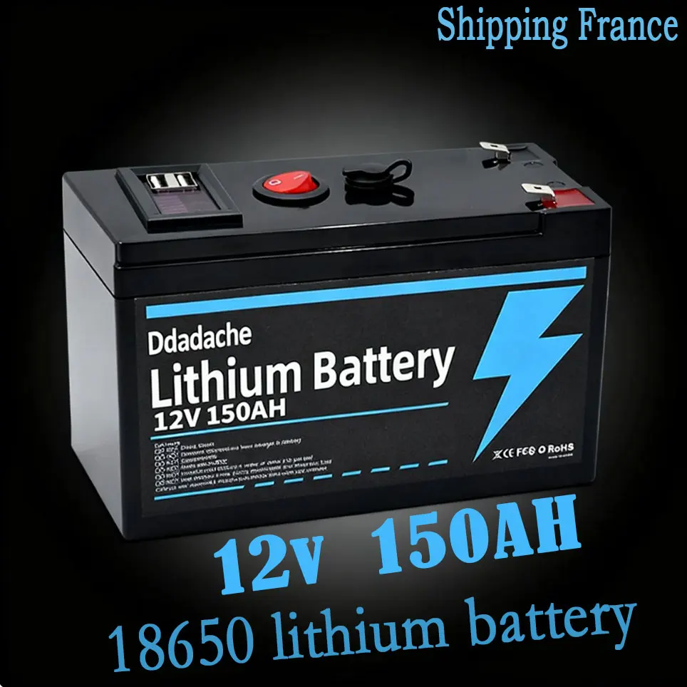 🧰 🎁 Batterie au lithium LiFePO4 12V 150Ah, pour UPS, sondeur de pêche pour kayak, panneau solaire, jouets électriques, scooter, camping-car, bateau