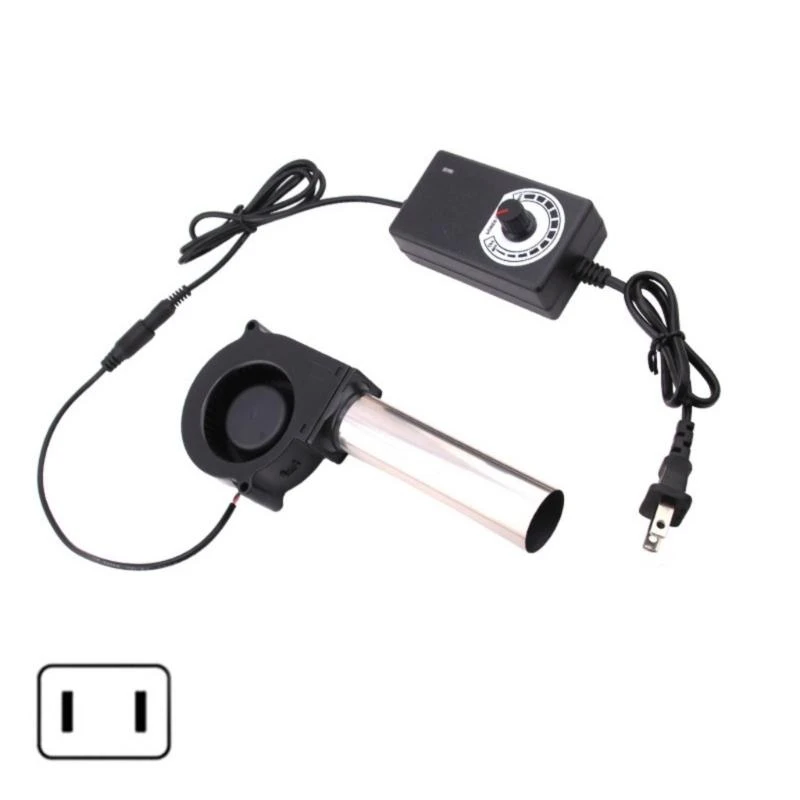 12V BBQ Fan منفاخ هواء محمول صغير مع تجميع هواء منفذ سرعة وحدة تحكم وحدة تحكم الطهي مع مروحة M4YD