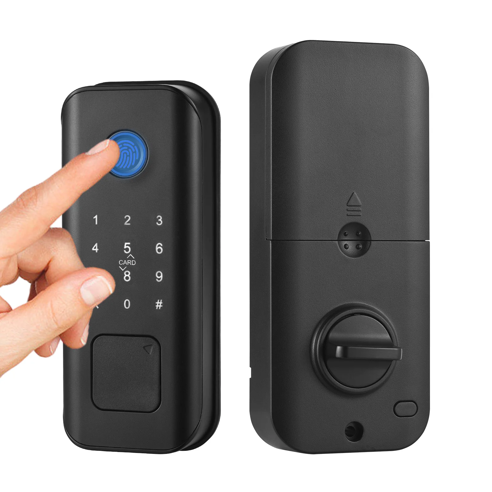 

Smart Lock Touchscreen WiFi TY APP Fingerprint Password RFID Card Mechanical Key 5 Unlocking Method 2500mAh Rechargeable Battery