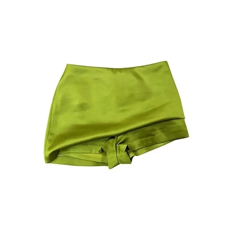 Temperament High Waist Solid Simplicity A-line Skirt New Summer Thin Fake Two Elegant Pants Skirts Korean Fashion Women Clothing