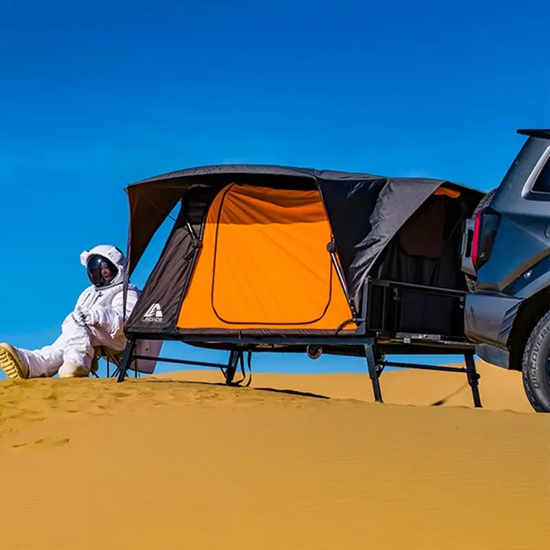 2024 New Design 4Wd Outdoor High Density Mesh Soft Shell Rear Tailgate Retractable Camper Trailer Tent