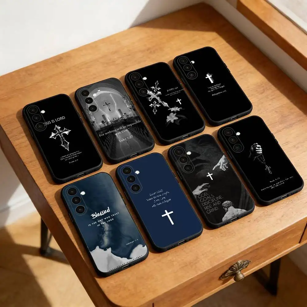 

Gods Plan Jesus Bible Verse Phone Case For Samsung Galaxy A91,80,73,72 ,71,53,52,32 ,31,22,21s,20,Soft Black Case