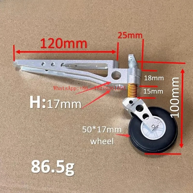 Limited Offer RC Plane DIY Spare Parts 75/82/100mm Aluminum Alloy Tail Landing Gear Fit 5-20KG Gas Engine Jet Aircraft