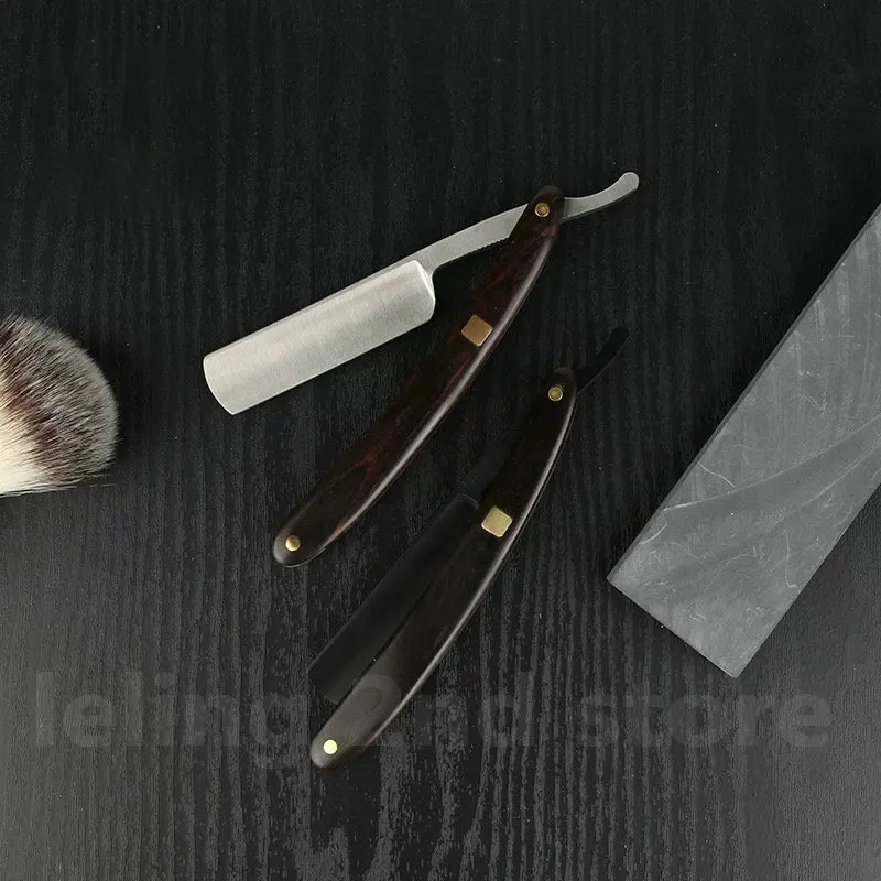 ماكينة حلاقة مستقيمة من الفولاذ المقاوم للصدأ الفاخر للرجال 1P، ماكينة حلاقة مثالية احترافية، ماكينة حلاقة يدوية، أدوات تصفيف الشعر في الصالونات