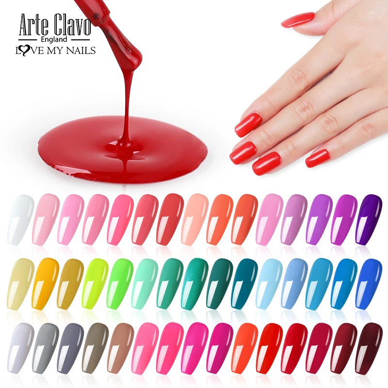 Arte Clavo 15ml Colors Nail Gel Polish Spring Summer Pink Semi Permanent Soak Off UV LED Gel Nail Art DIY Design Varnishes