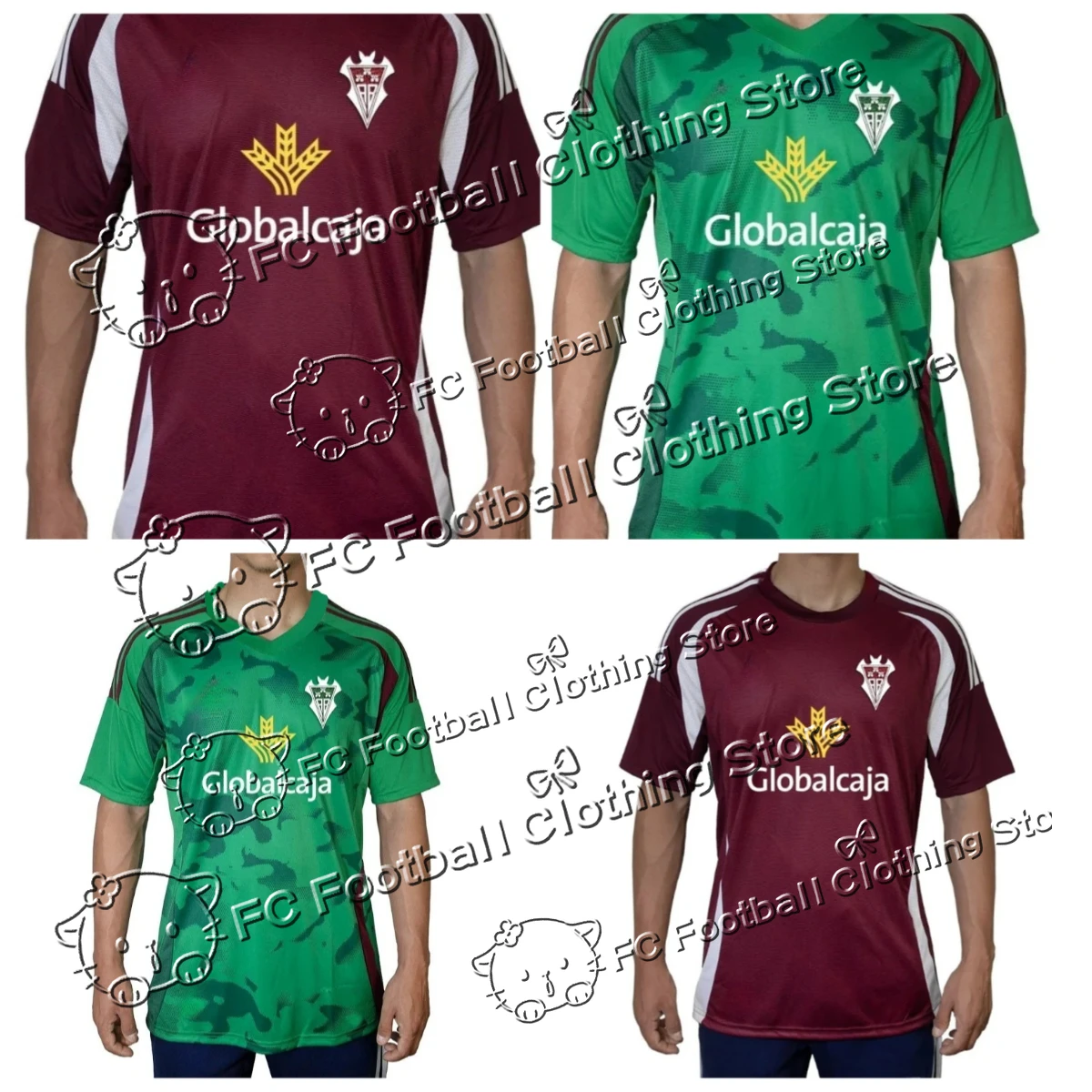 

Men's fashion new T-shirt 3D Albacete 2024-25 season GK 2 home jersey fan version event team uniform