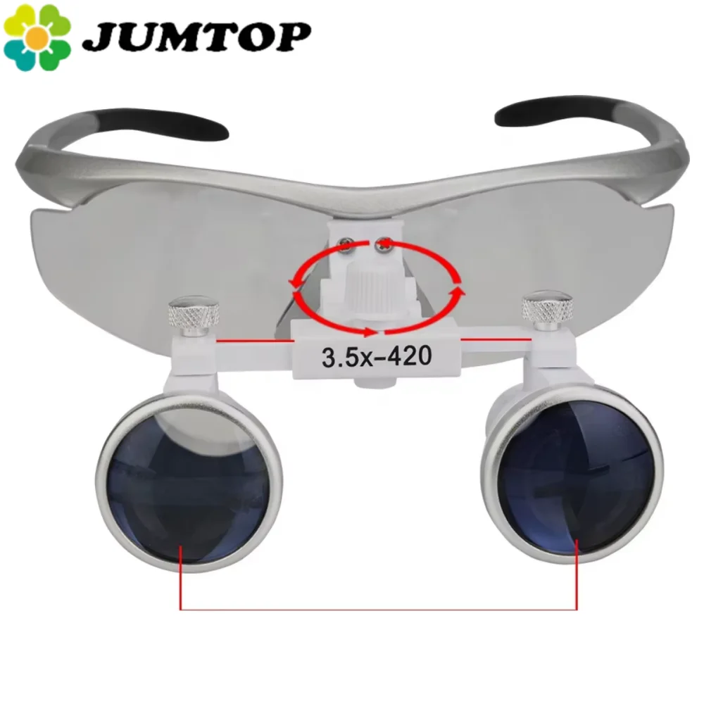 

3.5X Dental Surgical Loupes, Binocular Ergonomic Eyewear for Dentists & Orthodontists with Hard Case
