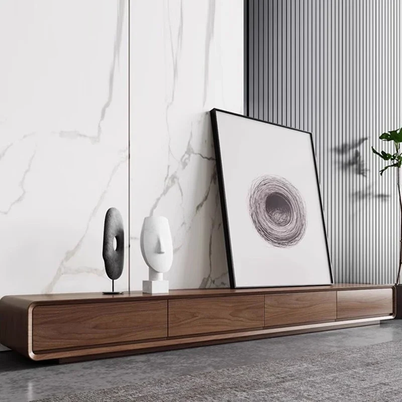 Wooden Long Tv Table Modern Design Nordic Accent Luxury Decoration Fashion Tv Stands Interior Archivadores Room Decorations image 6