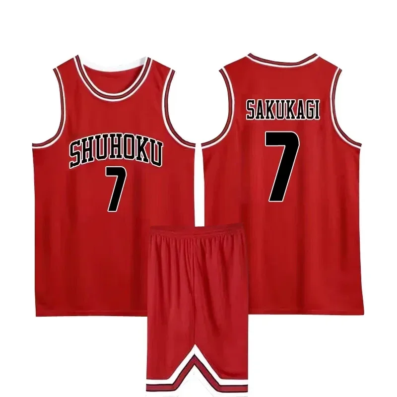 Slam Dunk Cosplay Kaede Rukawa Sakuragi Hanamichi Cosplay Costume Anime Vest Basketball Jersey School Uniform Halloween