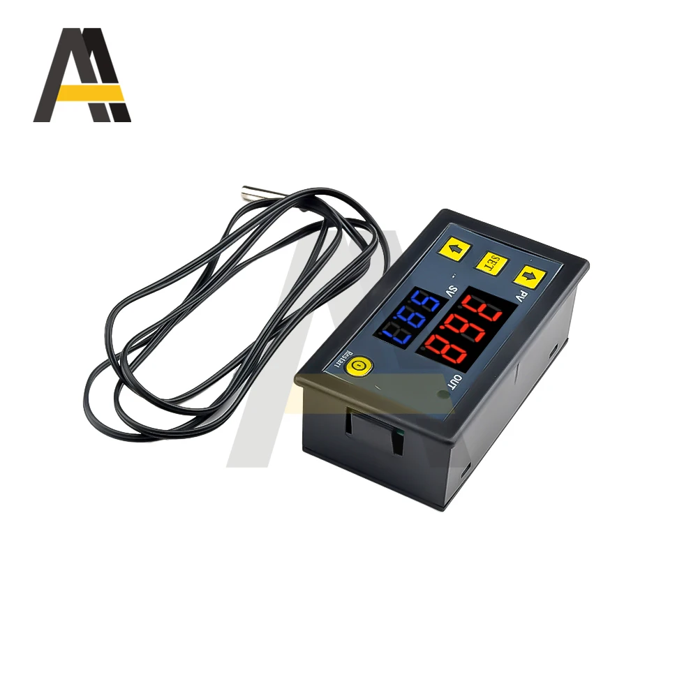 W3230 DC 12V 24V 110V 220V AC controlador de temperatura Digital pantalla LED termostato con interruptor de refrigeración de calefacción Sensor NTC