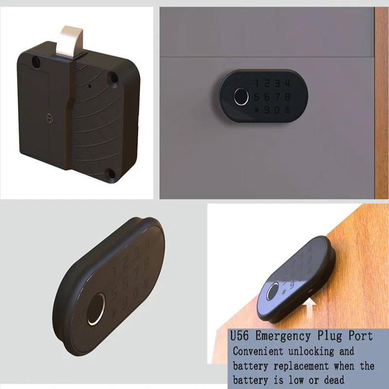 Smart Drawer Lock Passwort Finger abdruck Swipe Card Wickels chrank Türschloss Schuhs chrank Anti-Diebstahl-Lagers chrank Schloss