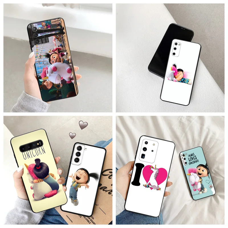 Silicone Soft Phone Case for Samsung S24 Plus S23 FE S22 S21 S20 S10 Galaxy Note20 Ultra Cover My Fluffy Unicorn Agnes Cover