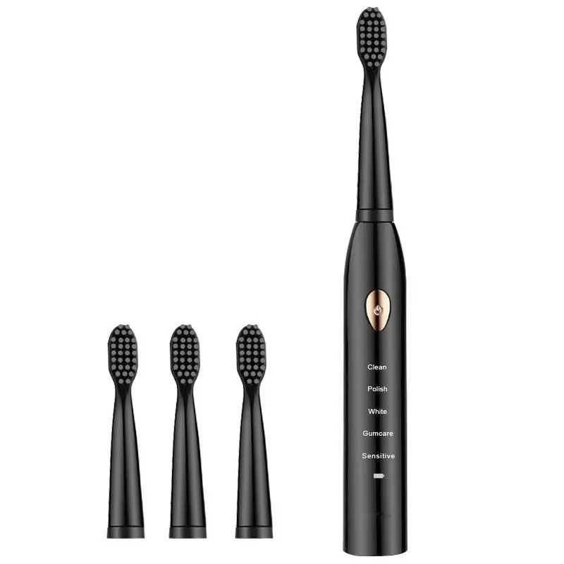 XIAOMI Electric Toothbrush USB Rechargeable Adult 5-gear Mode Long Life IPX7 Waterproof Acoustic Electric 4 Replacement Heads