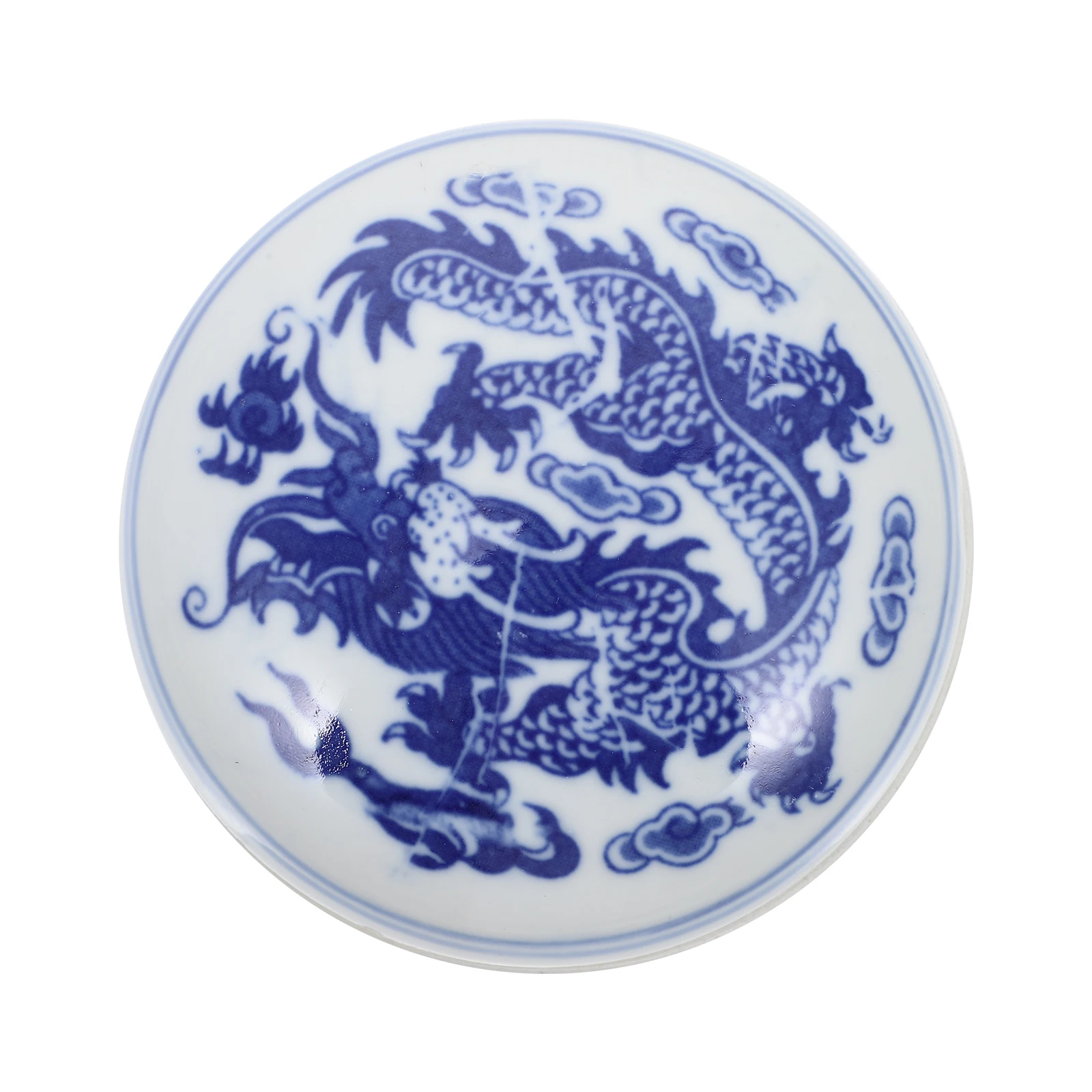 Round Ceramic Box Inkpad Bright Red Calligraphy Ink Pad DIY Ink Pad for Seal Use Painting Multi-Purpose Inkpad