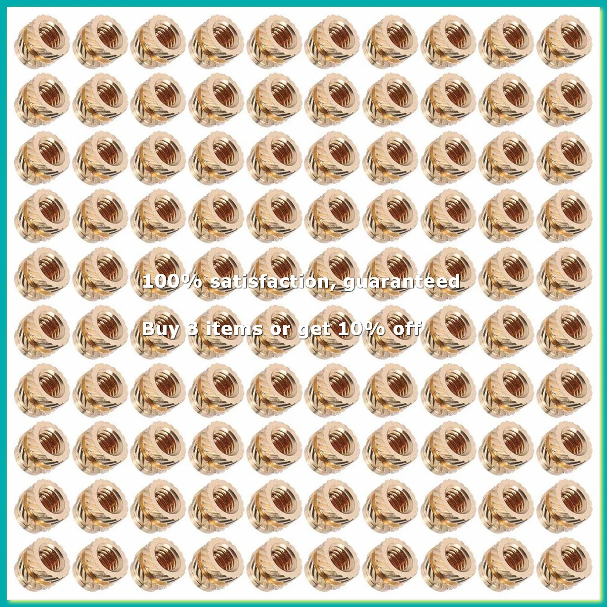 4pack X((100Pcs M3 Thread Knurled Brass Threaded Heat Set Heat Insert Embedment Nut,M3X5X4,for 3D Printer 2.4 Etc)