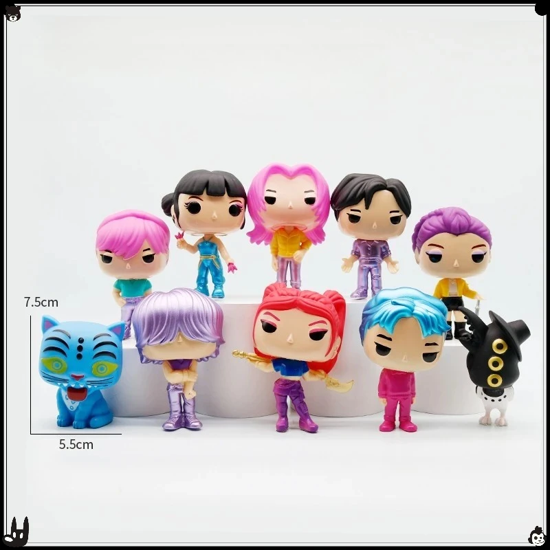 أنيمي الشكل Kpop شيطان الصيادين البلاستيكية نموذج تمثال جمع تمثال مكتب الديكور دمى ألعاب أطفال هدايا الهالوين