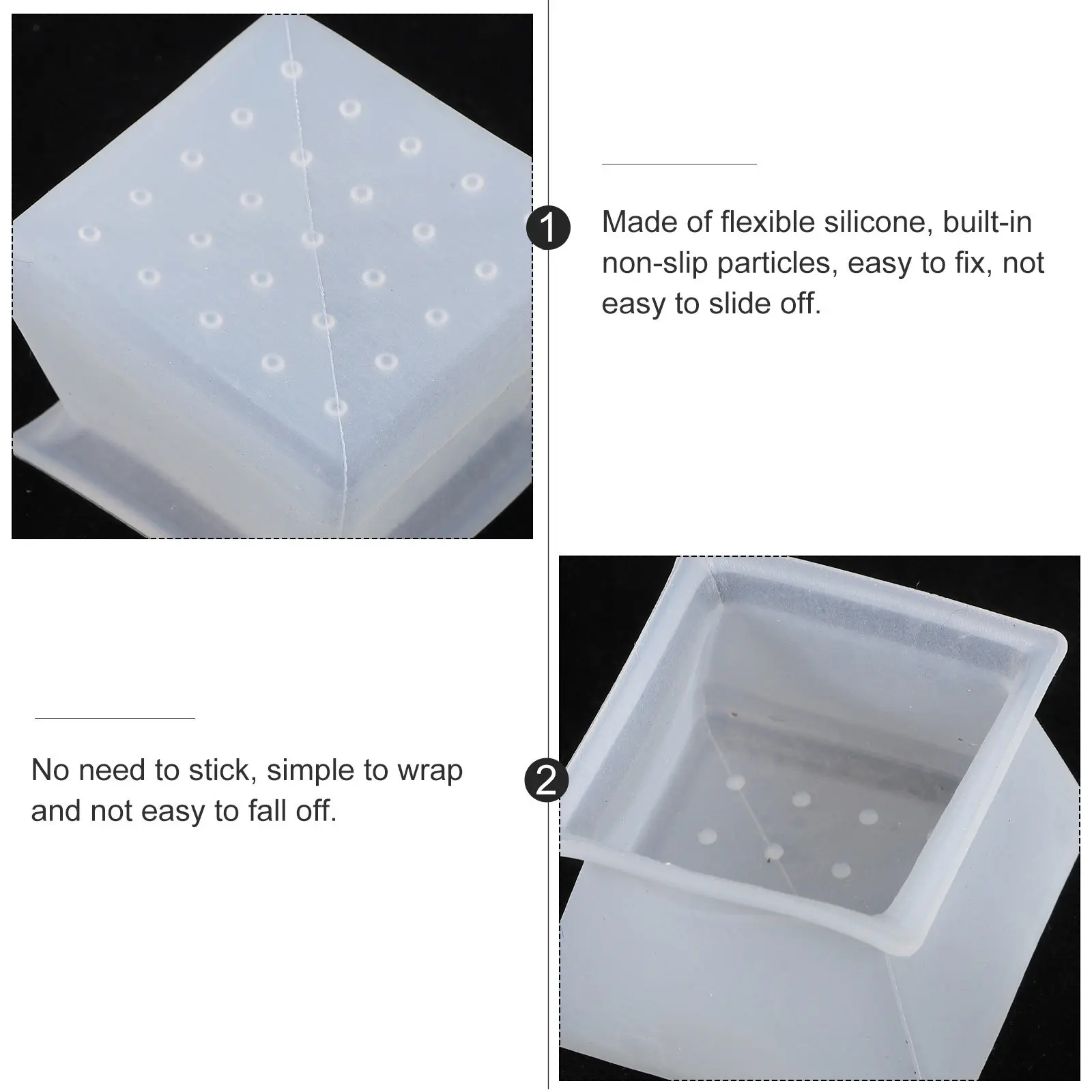 32Pcs Table Leg Protection Pads Silicone Anti-Slip Chair Legs Cover Easy Install Non-Slip Guard for Hardwood Tile Laminate
