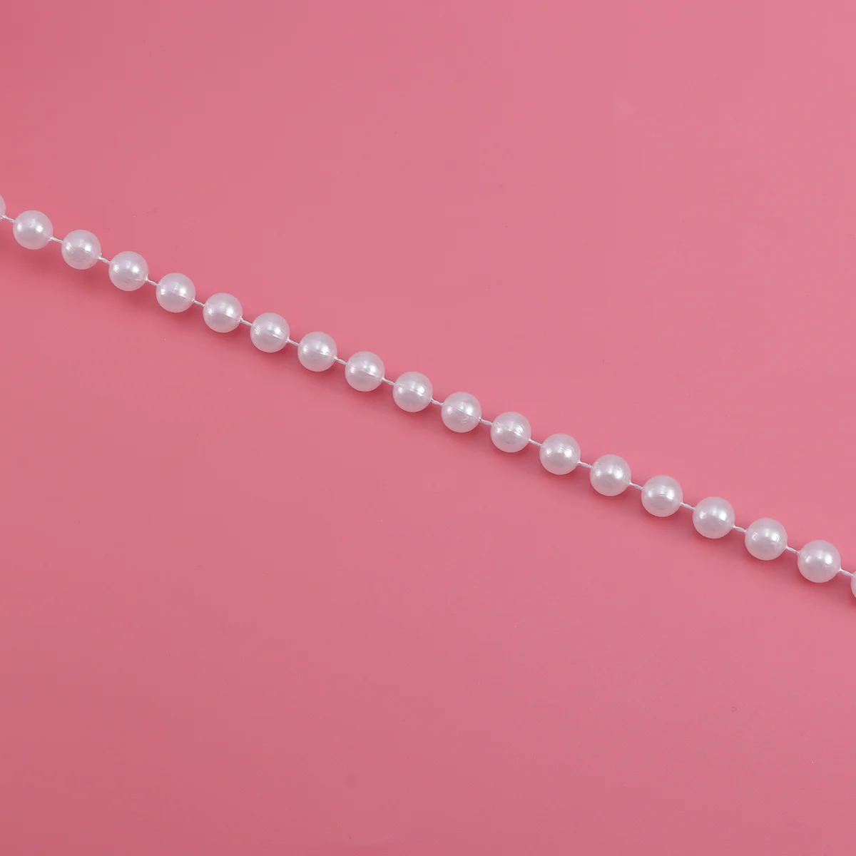 

10M Pearl Garland String Crystal Acrylic Beads for Wedding Party Decoration Bridal Hair Accessories DIY Hanging Curtain