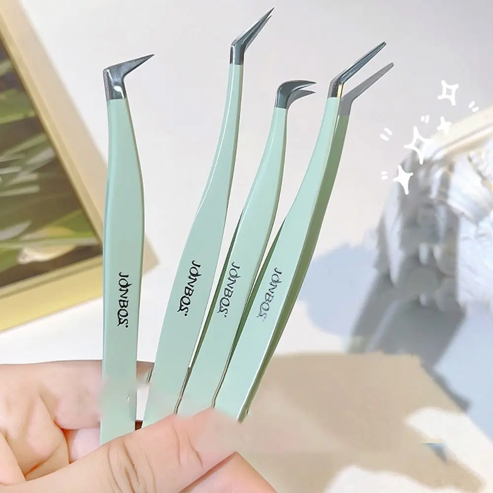 ขนตาขนตาปลอมแหนบ Anti-Static Non-Magnetic Fiber TIP แหนบสแตนเลส Superhard แต่งหน้าเครื่องมือ