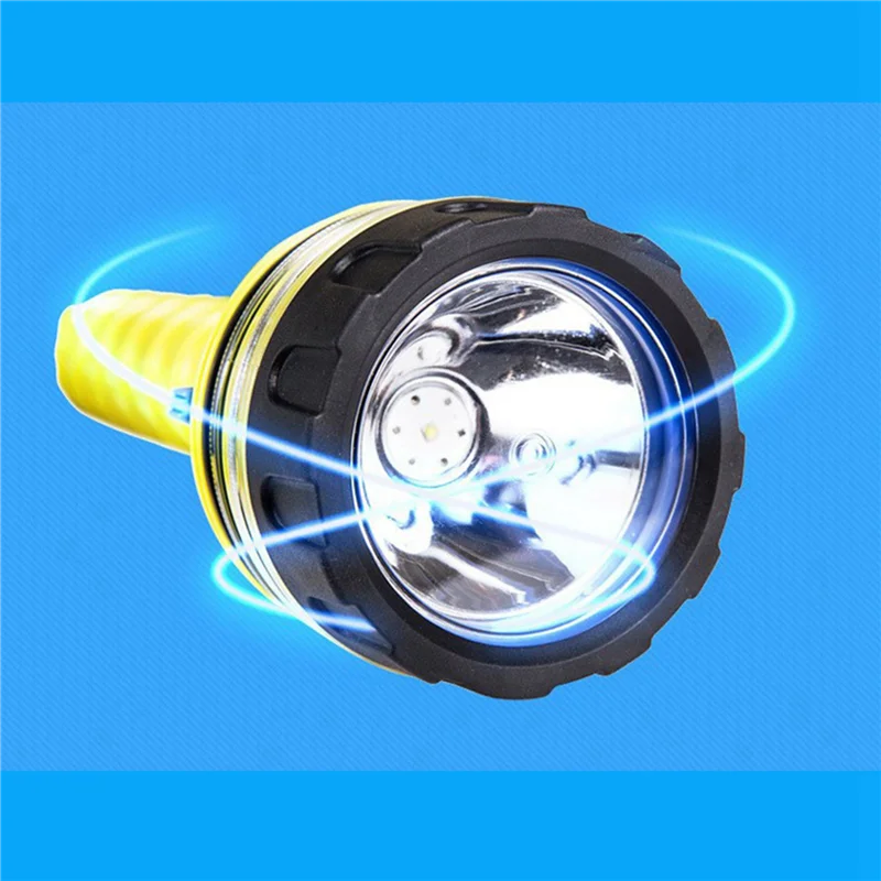

2X Diving Flashlight Deep Diving Strong Light Waterproof Flashlight LED Professional Diving Light Remote Fishing Light
