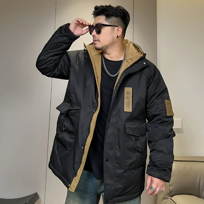 Men Winter Coat Cargo Parkas 10XL 9XL 8XL 7XL Plus Size Male Hoodies Jacket Safari Black Thick Outdoor Warm Large Clothe