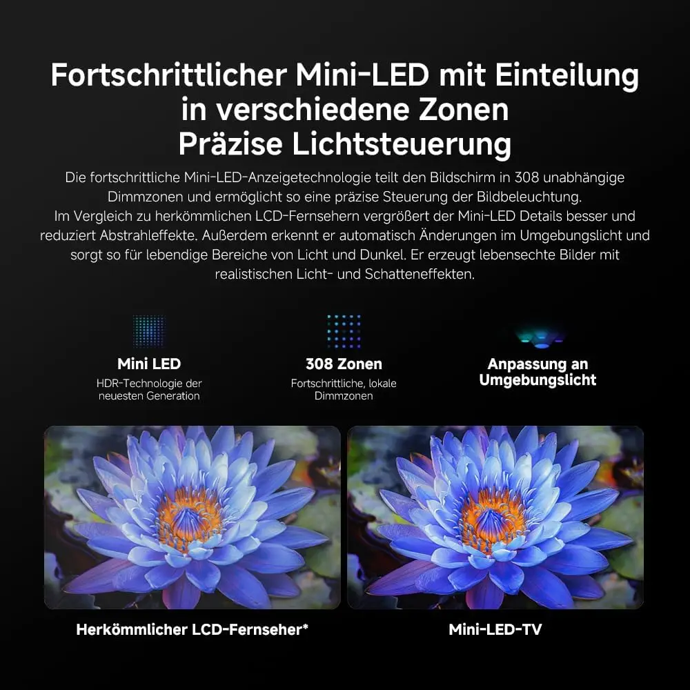 XIAOMI S MINI 55 144 هرتز QD-Mini LED Dolby Vision ® الذكاء، دولبي أتموس ® جوجل تلفزيون #4