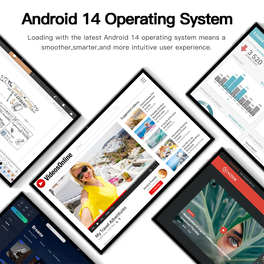 2025 neue P60 Pro 10,1 ''HD Bildschirm Original 4G 5G Dual Sim Tablet Android 14 kinder Tablet 20000 mAh Globale Version Tab Tablets PC