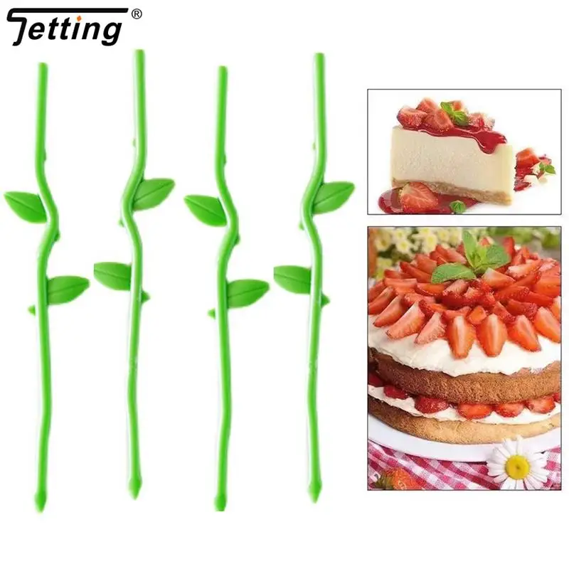 5Pcs/bag Leaves Fruit Fork Picks Mini Cartoon Children Snack Dessert Forks Cake Pick Toothpick Lunch Bento Salad Decor Stick