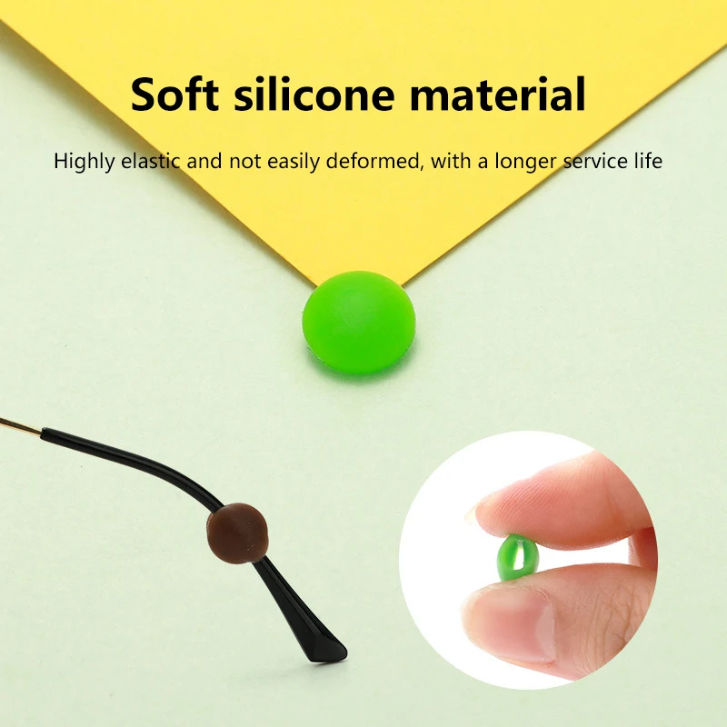 10pcs Silicone Round Anti Slip Ear Hook Eyeglass Eyewear Accessories Eye Glasses Grip Temple Tip Holder Spectacle Eyeglass